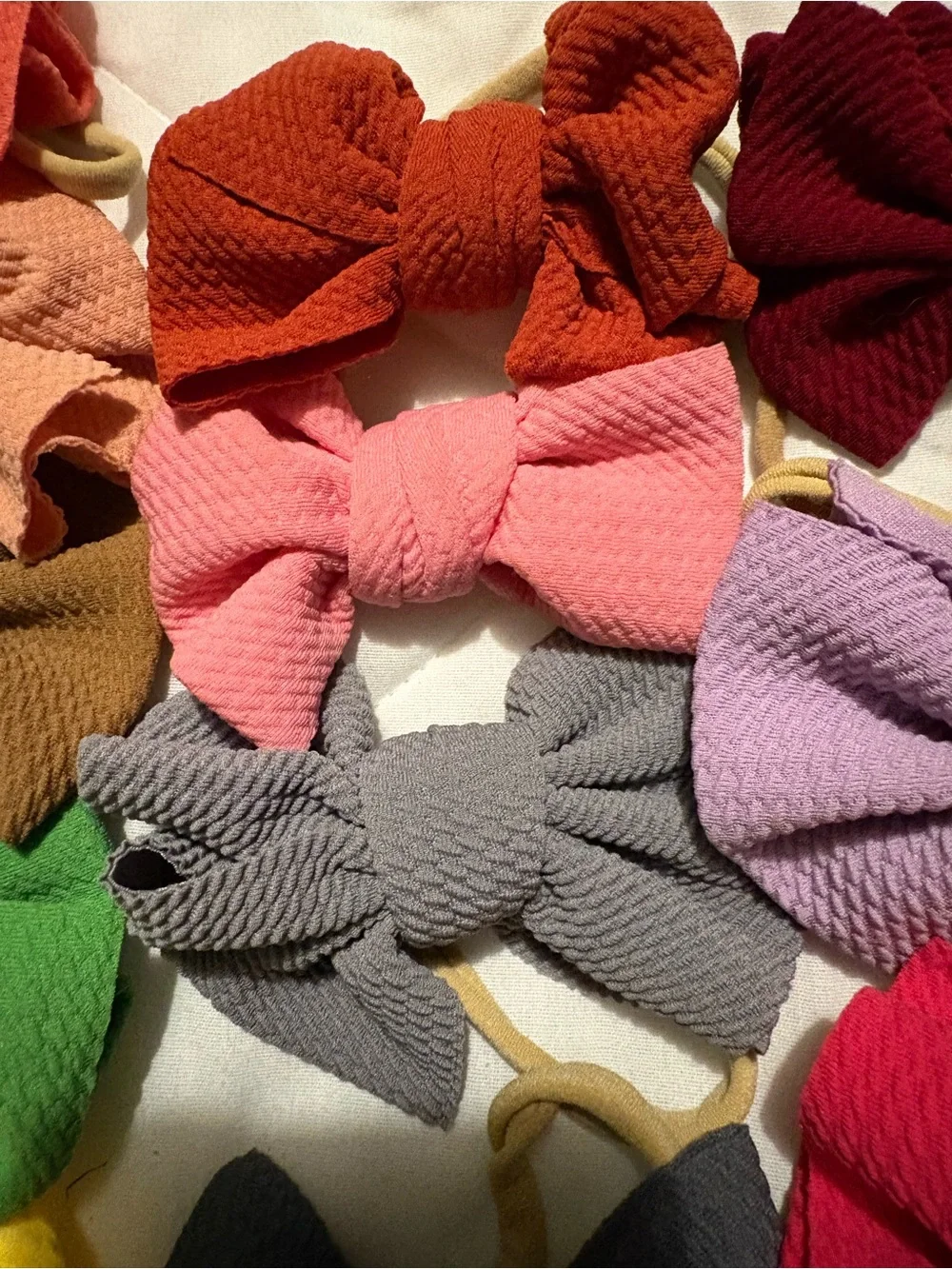 Kids Bow Hair Elastics - Assorted Colors